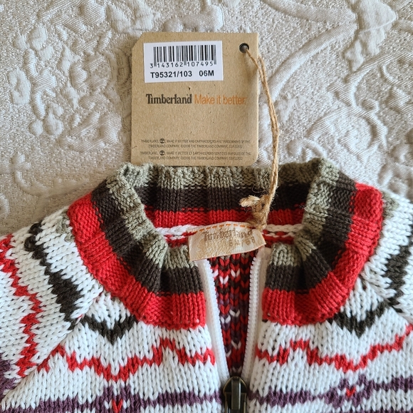 NWT Timberland size 6 month knitted sweater unisex - Picture 2 of 4